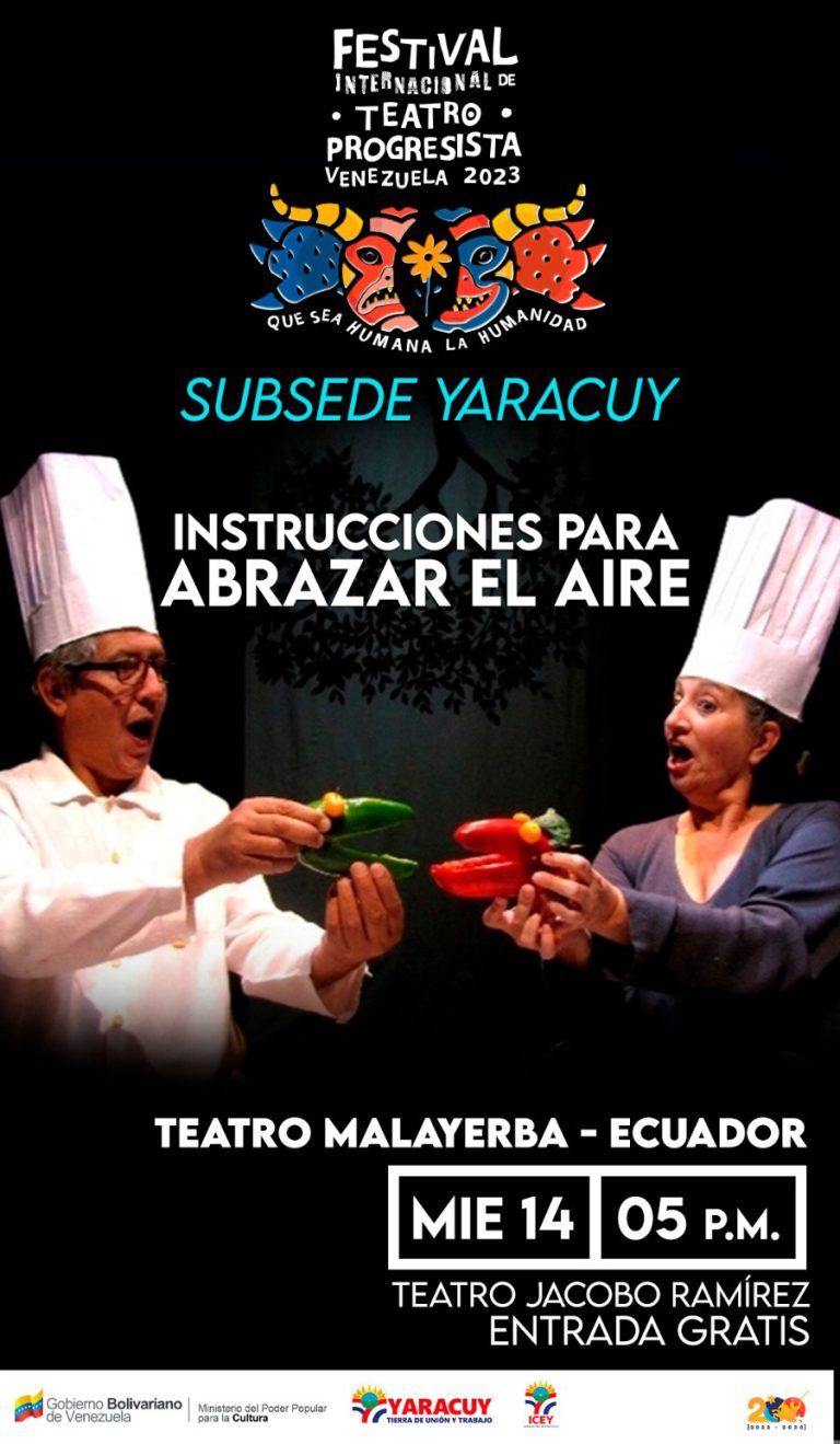 Este miércoles se presenta en el “Jacobo Ramírez”  la obra de teatro “Instrucciones para abrazar el aire”